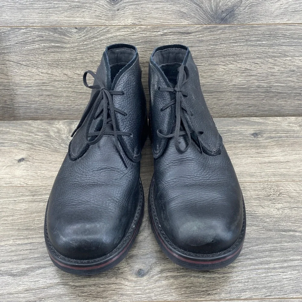 Clarks Chukka Boots Mens 9.5 Black Waterproof Leather Lace Up 261629447085